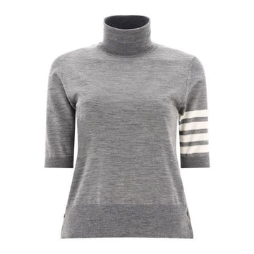 THOM BROWNE Fein Merino 4-Bar Relaxed Kurzarm-Turtleneck 116460816 [P]