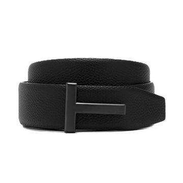 Tom Ford Grain Leather T Icon Belt 155023541 [P]