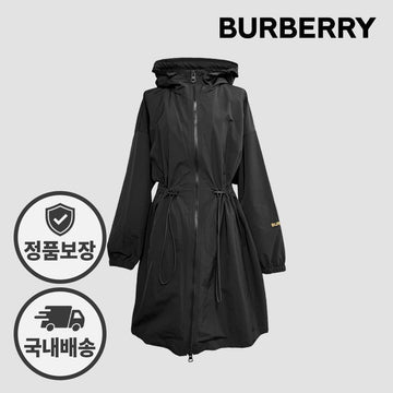 BURBERRY Damen Lange Kapuzenjacke 81136531 Schwarz 154661486 [P]