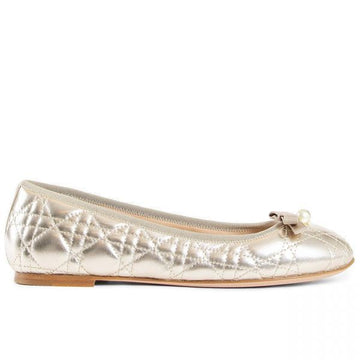 DIOR メタリックバレリーナフラットシューズ stamp: KCB877CQA 49K 149788668 [P]