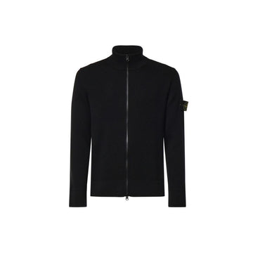 Stone Island Turtleneck Knit Zip-Up Patch Black 26FW 159272334 [P]