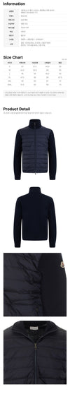 Moncler Logo Patch Knit Mix Lightweight Padding Jacket 159272364 [P]