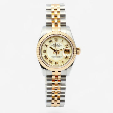 ROLEX 179173 MOP デコレーション パールマザーオブパール ローマンデイトジャスト 26ミリ 女性用コンビ時計 2008年モデル 159274504 [P]