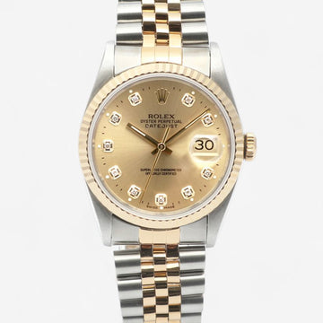 ROLEX 16233 デイトジャスト 36 アフターダイヤ 男性コンビ時計 1993年製 159274510 [P]