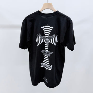 CHROME HEARTS フォーティ x ヤングブラッド x エアロスミス クロス Tシャツ ブラック 159274601 [P]