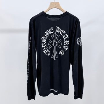 CHROME HEARTS ネックロゴダガークロスロングスリーブTシャツブラック 159274751 [P]
