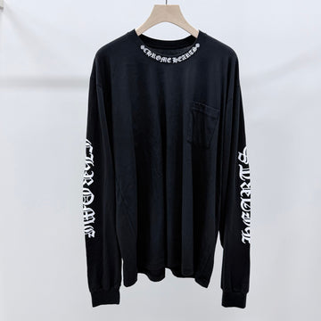 CHROME HEARTS ロゴ スクリプト ロングスリーブ Tシャツ ブラック 2XL 159274755 [P]