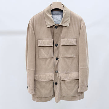 Brunello Cucinelli Suede Mustang Jacket Beige 159275651 [P]
