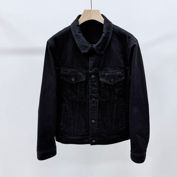 Louis Vuitton Denim Trucker Jacket Black 50 159275657 [P]