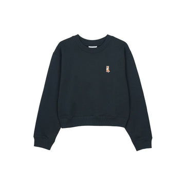 MAISON KITSUNE Damen Fox Crop Sweatshirt Klassisch Navy PW00318KM0341-0413 144106735 [P]