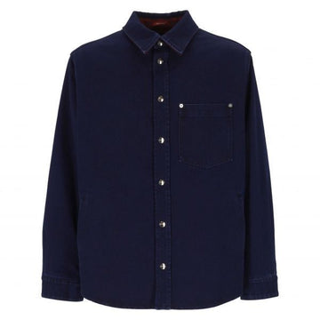 Gucci Reversible Denim Flannel Shirt 159278158 [P]