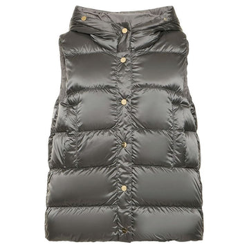 MaxMara JSOFT Reversible Hooded Padded Vest Dark Grey 2419291084 089 119577508 [P]