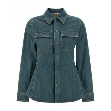 BURBERRY デニムシャツフィットアンドフレア8118497 159289030 [P]