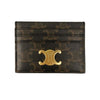 Celine Triope Gold Logo Card Case 158978343 [P]