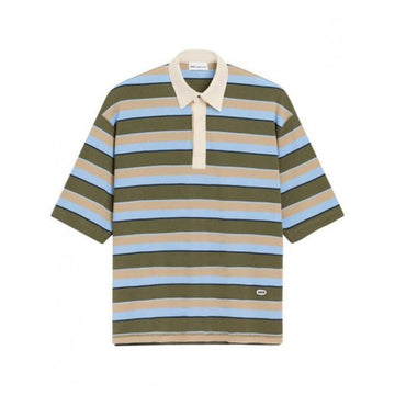 AMI Gestreiftes Baumwoll-Patch Polo 159290237 [P]