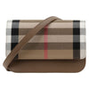 BURBERRY Medison Check Flat Crossbody Bag Braun 8084492 124399557 [P]