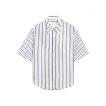 AMI ストライプコットンショートスリーブTシャツ 159290245 [P]
