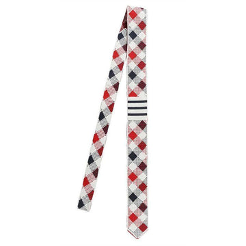 Thom Browne Checkerboard Diagonal Tie Light Red MNL044K Y4003 960 123042479 [P]