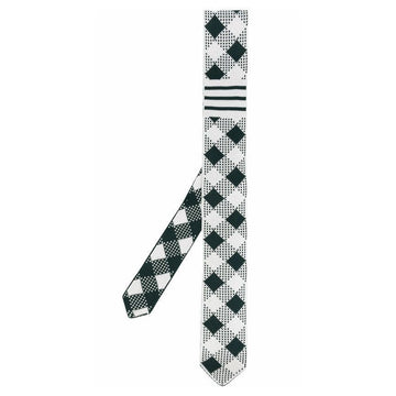 Thom Browne 24FW Checkerboard Diagonal Tie Navy MNL044K Y4003 415 123042477 [P]