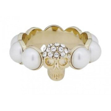Alexander McQueen Skull Pearl Ring 1953 159290506 [P]