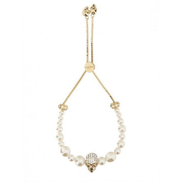 Alexander McQueen Skull Pearl Friendship Bracelet 836479 J161P 1953 159290511 [P]