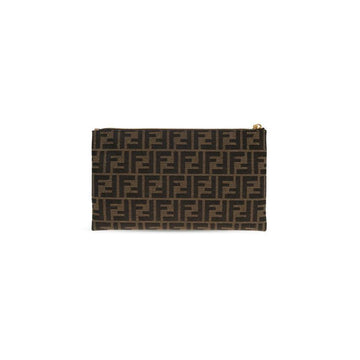 Fendi Flat Baguette Jacquard FF Medium Pouch Clutch Bag Brown 8N0149 AD23 F1GE3 150622398 [P]