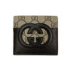 GUCCI Cutout Interlocking Geldbörse Beige Schwarz 701420 K9GSG 9769 158752135 [P]