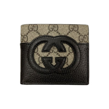 GUCCI Cutout Interlocking Geldbörse Beige Schwarz 701420 K9GSG 9769 158752135 [P]