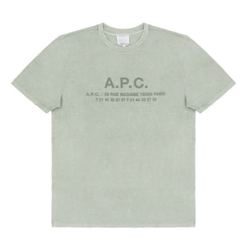 APC H26570 KAB PALE GREEN メンズ 半袖 Tシャツ 159290527 [P]