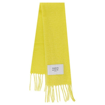 Maison Kitsune Alpaca Fringe Scarf Lemon LW06206WA0022 P725 110883643 [P]