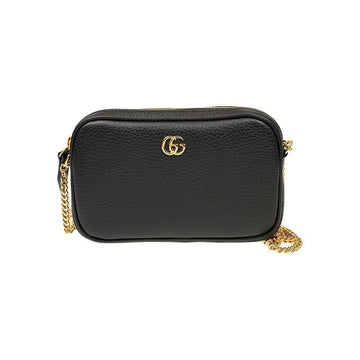Gucci 26SS GG Marmont Mini Chain Shoulder Bag Black 772759 CAO0G 1000 150551555 [P]