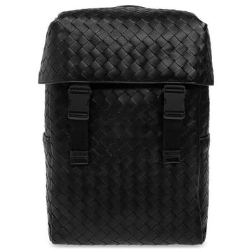 BOTTEGA VENETA イントレチャート フラップ バックパック ブラック 766580 V2HL2 8966 103404677 [P]