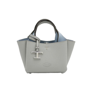 TODS 26SS Timeless Logo Mikro Tote Schultertasche Lichtgrau XBWAPAEL000 QRI 4L15 150552631 [P]