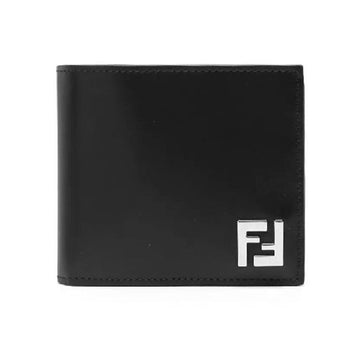 FENDI 25FW Silberne FF-Logo Geldbörse Schwarz 7M0356 AFF2 F0GXN 150552703 [P]