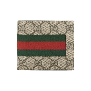 GUCCI 26SS GG スプリーム ウェブ 二つ折り財布 ベージュ 408827 KHN4N 9791 158752066 [P]