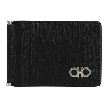 Salvatore Ferragamo Double Gancini Cardholder Black 66-A624 0723881 77183442 [P]
