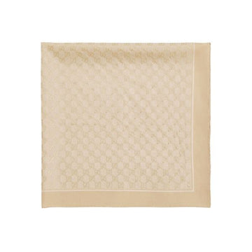 GUCCI 26SS Laminatdruck Twill Carré Schal Beige 812251 3G001 9078 158527233 [P]