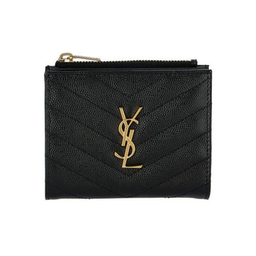 Saint Laurent 26SS Gold Monogram Bifold Wallet Black 575879 BOW01 1000 150552793 [P]