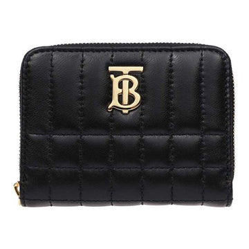 Burberry 24SS LOLA Monogram Quilted Coin Card Holder Black 8062373 72618785 [P]
