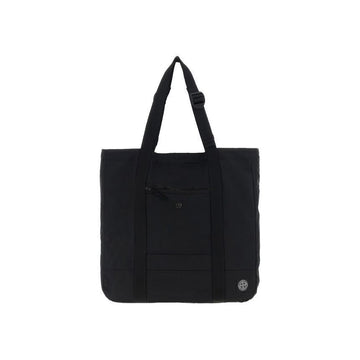 Stone Island Logo Patch Nylon Metal Tote Bag Black 155183424 [P]