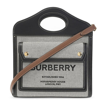 BURBERRY ロゴミニトライトンポケットバッグ ブラックタン 8039363 72618759 [P]