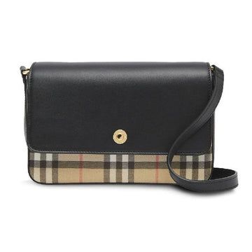 Burberry New Hampshire Check Shoulder Crossbody Bag Black 8058003 72618746 [P]