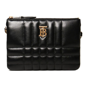 BURBERRY 24SS LOLA ローラ キルティング ダブル ポーチ ショルダー クロスバッグ ブラック 8049283 72618712 [P]
