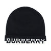 BURBERRY Cashmere Mütze mit CORE-Logo Linie Schwarz 8058054 72618685 [P]