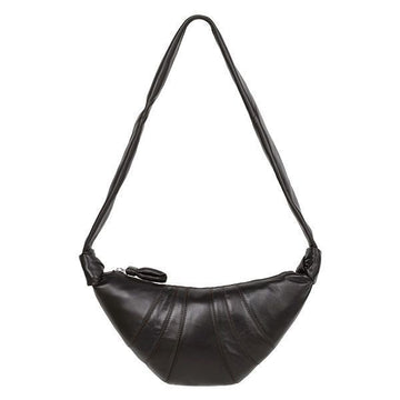 LEMAIRE Kleine Croissant Crossbody-Tasche in dunkler Schokolade 26FW 143022119 [P]