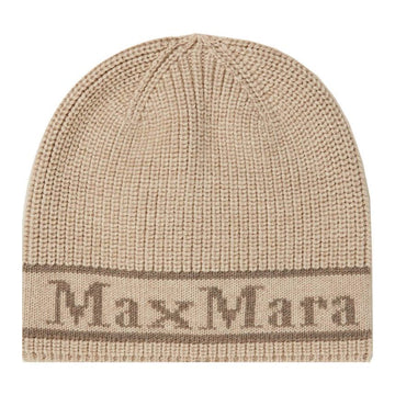 MaxMara 23FW EDUCATA Logo Wool Beanie Brown 2345761233 002 63808478 [P]