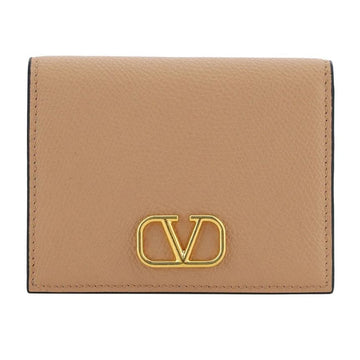 VALENTINO Vロゴ シグネチャー コンパクト 財布 ベージュ 3W2P0R39 SNP GF9 60665994 [P]