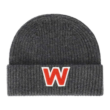 MaxMara 23FW ALBEN Logo Patch Wool Beanie Gray 2355760634 006 60317237 [P]