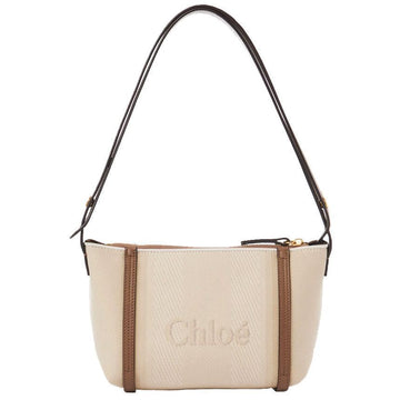 CHLOE 25FW Carry Logo Stickerei Schultertasche Vegetalbeige CHC25UP566O65 23N 150477405 [P]