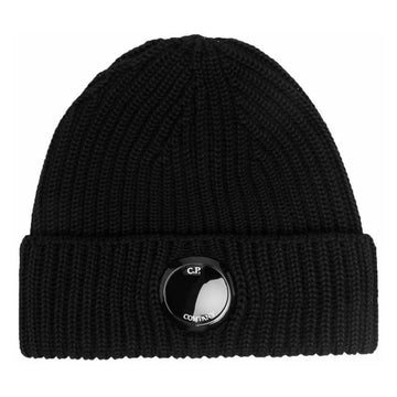 CP COMPANY Merino-Wollmütze mit Linsen-Patch Schwarz 15CMAC272A 005509A 999 60015881 [P]